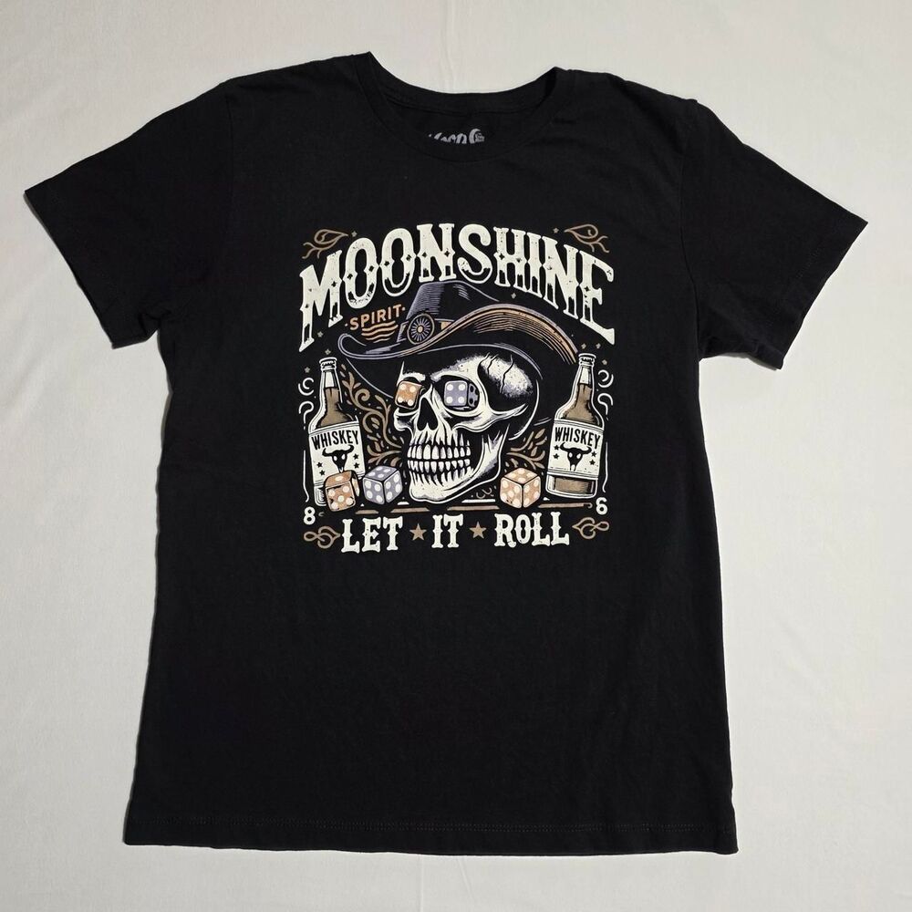 Brad Paisley Moonshine Spirit Let It Roll Cotton T-Shirt Men's Medium Black